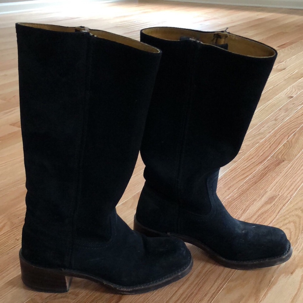 Black Suede Frye Boots